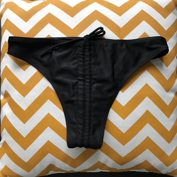 NWT Zaful Black Cheeky Bikini Bottoms Black Small - Picture 3 of 4